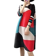 Amazon.co.jp: [ニーマンバイ] ワンピース 七分袖 Aライン 大人